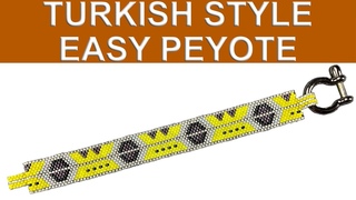 Türk usulü kolay peyote, Nazo takı tasarım (Turkish style easy peyote, Nazo jewelry design course)