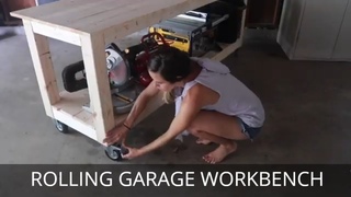 How to Build a Rolling Workbench for your Garage in One Day! $100 build