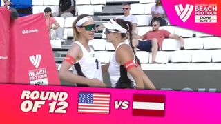 Cannon / Sponcil vs. Anastasija/ Tina - Round of 12 Highlights Doha 2023 #BeachProTour