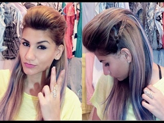 Moicano + trança latera l - Pamella Rocha Mohawk  hairstyle + side braid
