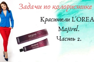 2.  Задачи по колористике. L’OREAL Majirel. Технология. Часть  2.