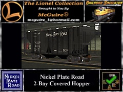 NKP 2-Bay Black Covered Hopper