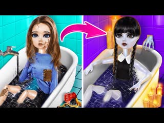 Спасти покемона и Уэнсдей! Полное преображение игрушек!