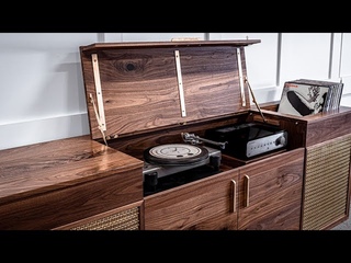 Building a Walnut & Brass Record Player Cabinet // Woodworking // Pedulla Studio