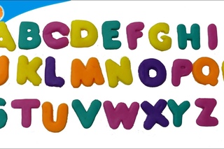 Play doh alphabet letters Learn alphabet letters Blue Orange
