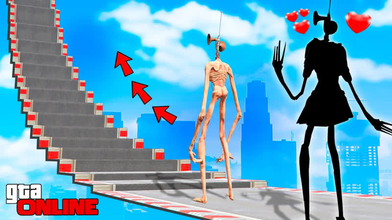 GTA 5 КАК ДАЛЕКО ДЕВУШКА СИРЕНОГОЛОВОГО СМОЖЕТ ЗАБРАТЬСЯ ПО
