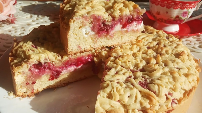 Вкуснющий песочный пирог с воздушным творогом и