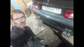 Раздвоение выхлопа ВАЗ 2114 Бютжетный вариант в 2000рублей