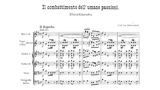 Carl Ditters von Dittersdorf  Il combattimento delle umane passioni