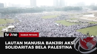 Aksi Solidaritas, Bendera Raksasa Palestina & Indonesia Terbentang di Monas | Kabar Petang tvOne