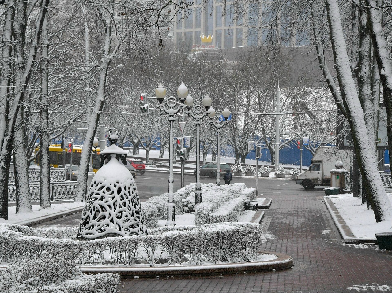 Снег в Минске