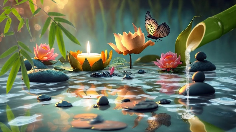 Sonido de agua y pajaros, estudiar, meditar, mente en blanco, pensar, sonidos