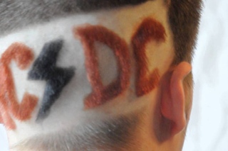 hair tattoo “ACDC“