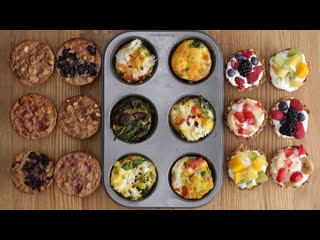 Three Healthy Breakfasts In A Muffin Tin